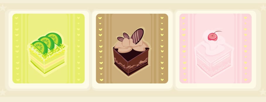 cakes set card