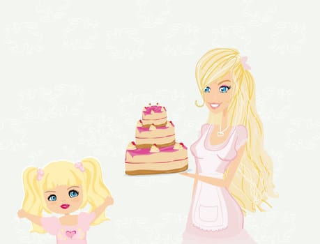 Family celebrating birthday
