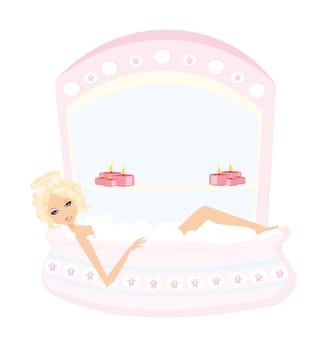 relax in spa - sexy girl in bath