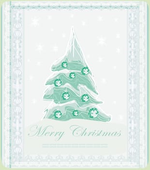Abstract christmas tree card