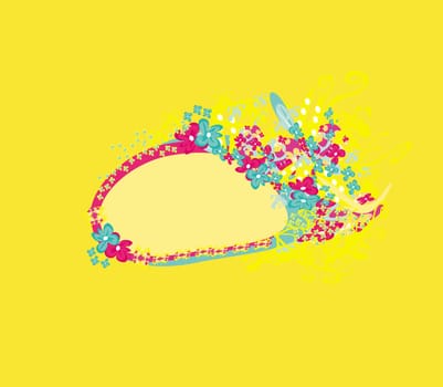 Abstract floral frame with space for your text