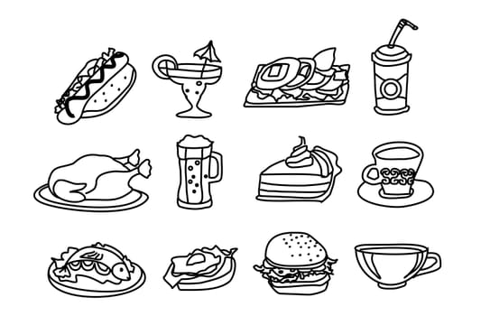 Food Icon doodle Set