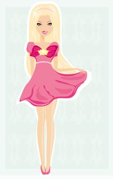 sweet young teen girl card