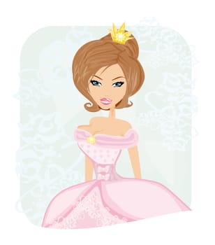 Vector illustration of beauty-bride princess