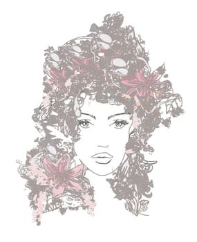 Abstract Beautiful Woman portrait