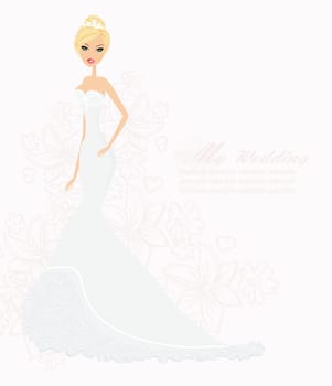 Beautiful blond bride card
