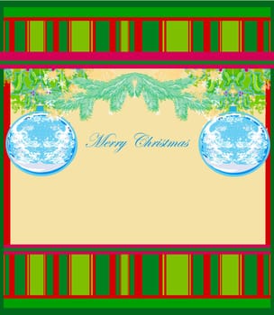 Christmas Framework with baubles style card