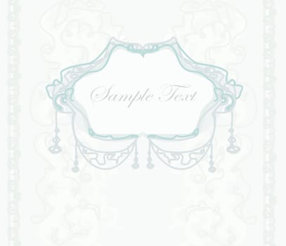 invitation frame vintage card