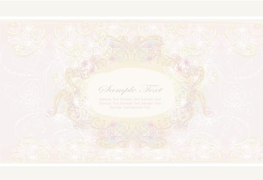 floral invitation vintage card