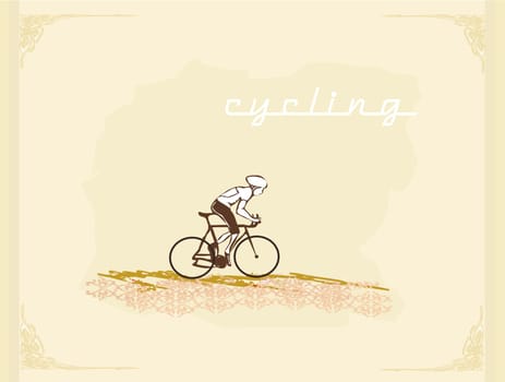 Cycling Grunge Poster Template vector