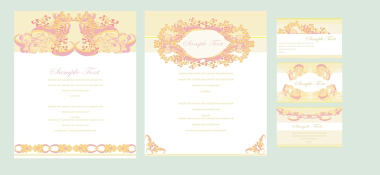 Set of various business cards