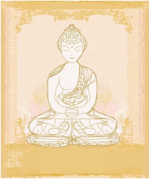 Vector of Chinese Traditional Artistic Buddhism Pattern