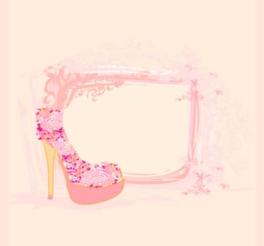 abstract fashion shoes vintage poster