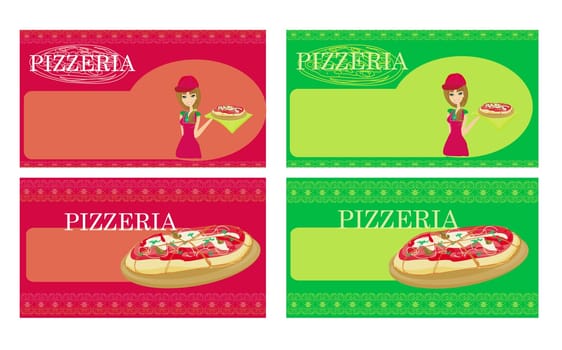 Pizza Menu Template set