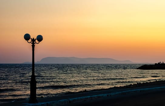 Sunset in Gouves, Crete, Greece