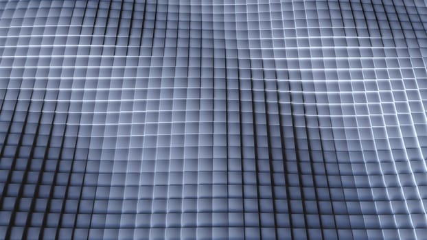 Waves of cubes. Computer generated 3d render