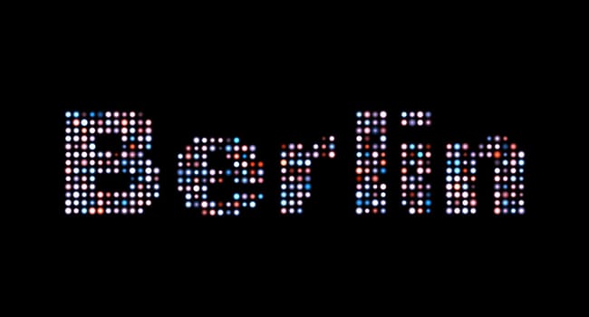 Berlin led text