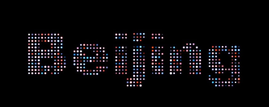Beijing led text