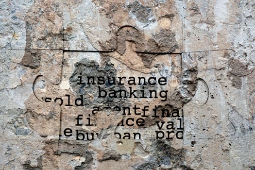 Insurance banking grunge concept