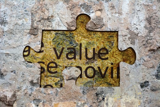 Value puzzle concept