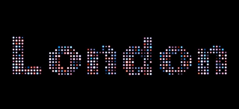 London led text