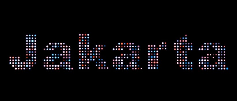 Jakarta led text