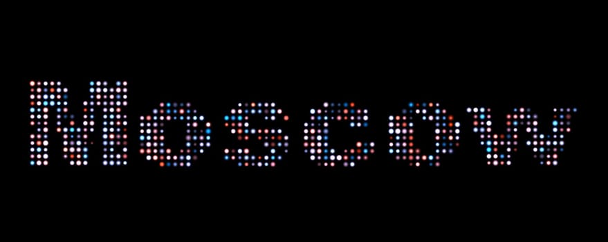 Moscow led text