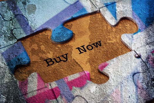 Buy now puzzle concept