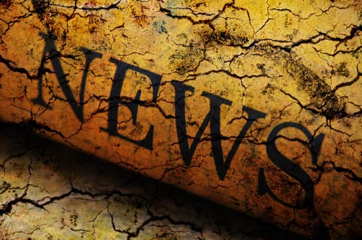 News text on grunge background