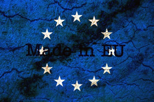 Made in EU grunge concept