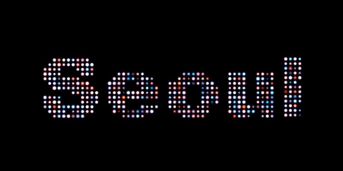 Seoul led text