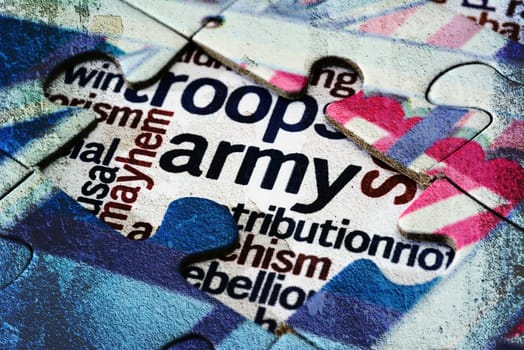 Army puzzle concept