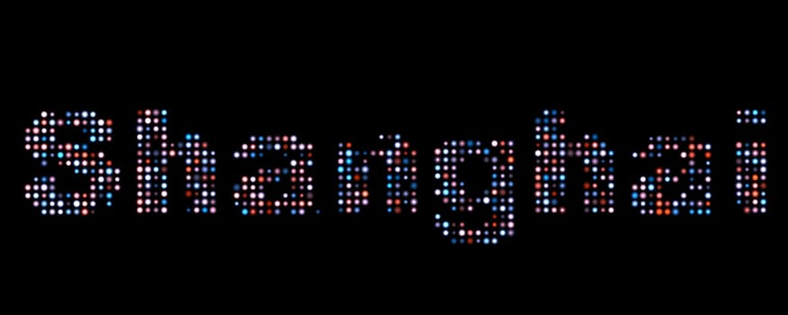Shanghai led text