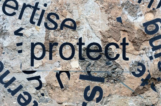 Protect word cloud