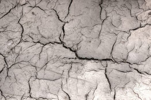 Multiple large and small cracks - close up