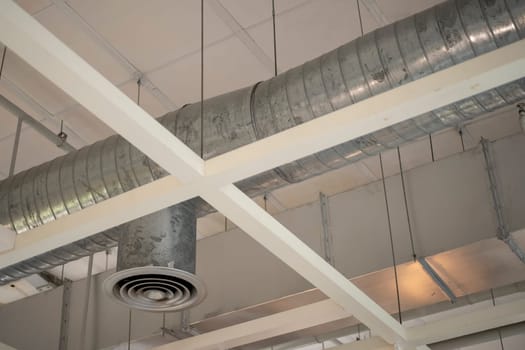 Air duct conditioning ceiling in the building