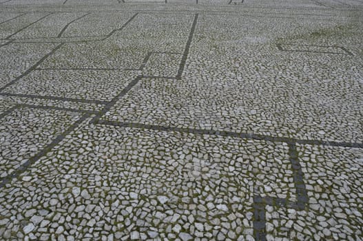 paving stones in town in Portugal