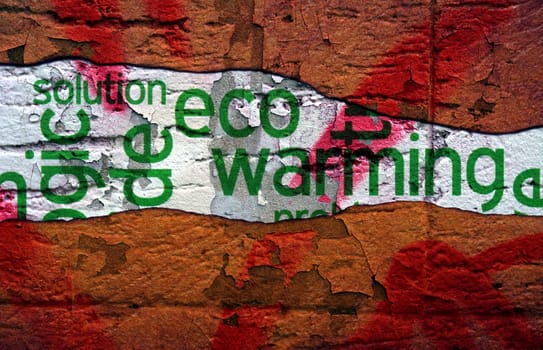 Eco warming grunge concept