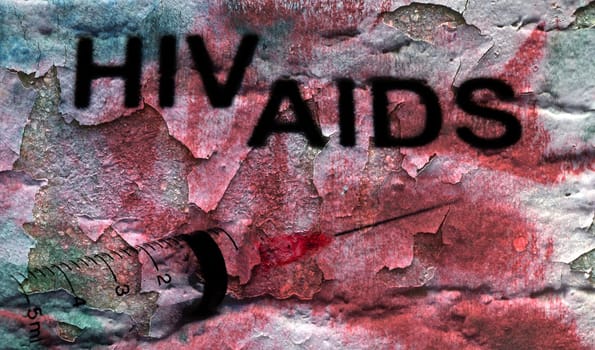 AIDS concept on grunge background