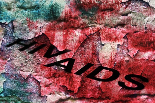 AIDS concept on grunge background