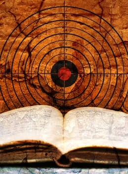 Book and target concept