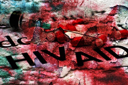 AIDS concept on grunge background