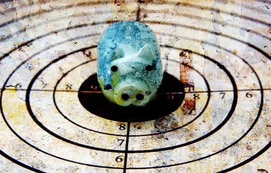 Piggy bank target concept