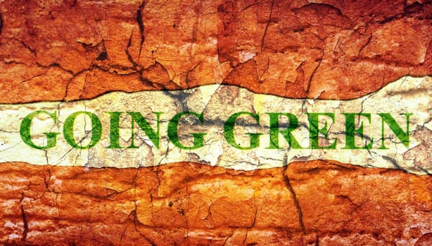 Going green grunge concept