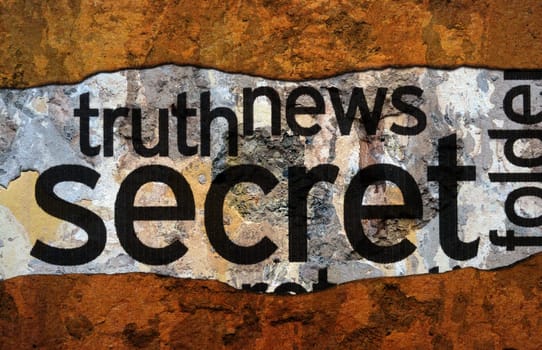 Secret text on grunge background