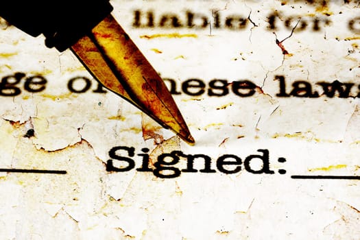 Fountain pen sign
