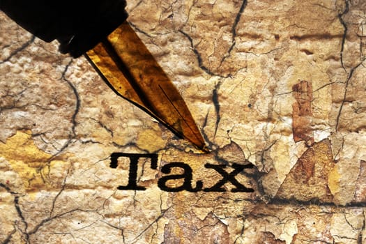 Fountain pen on tax