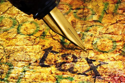Fountain pen on tax
