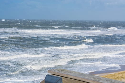 Coastal landscape of the island of Sylt after the storm surge