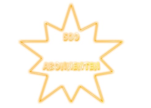 Thank you sign for 500 followers, social media milestone.